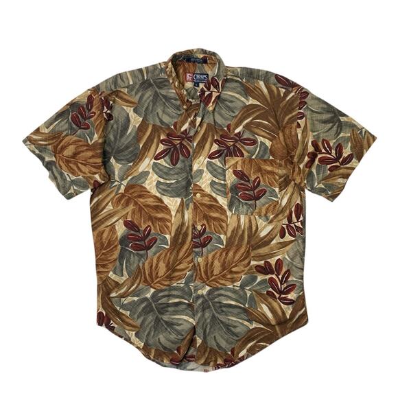 Vintage Chaps Ralph Lauren Shirt Mens M Medium Button Down Long Sleeve Floral - Picture 1 of 8